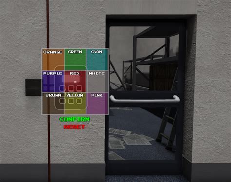 The crowbar is used in Level 11 to open the door with planks on it to reach the computer and to open the garage door blocking you from entering the parkour. . Apeirophobia color code